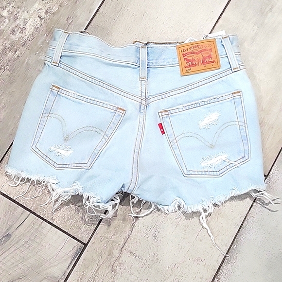 Levi's 501 distress buttonfly short shorts size 23 - Picture 5 of 5